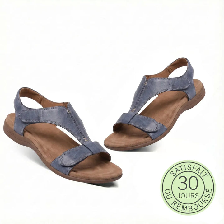 Lyria™ - Open-toe Leather Sandals with Orthopaedic Comfort