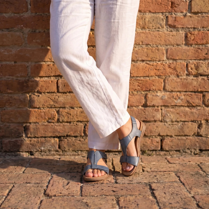 Lyria™ - Open-toe Leather Sandals with Orthopaedic Comfort