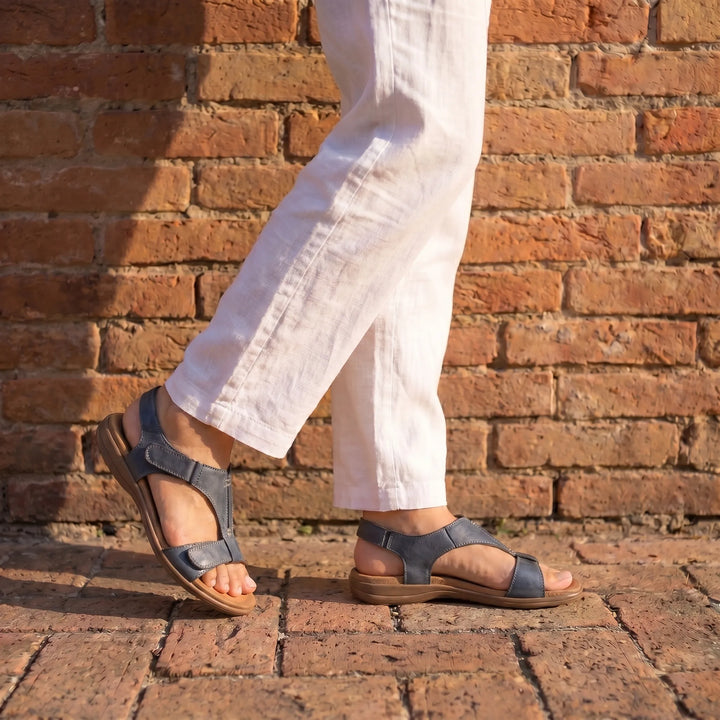 Lyria™ - Open-toe Leather Sandals with Orthopaedic Comfort