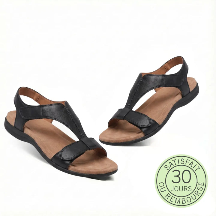 Lyria™ - Open-toe Leather Sandals with Orthopaedic Comfort