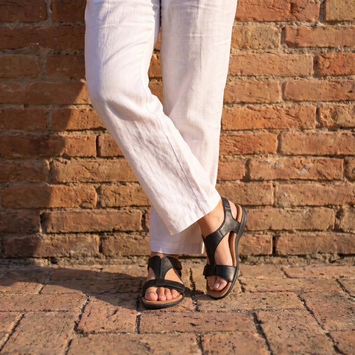 Lyria™ - Open-toe Leather Sandals with Orthopaedic Comfort