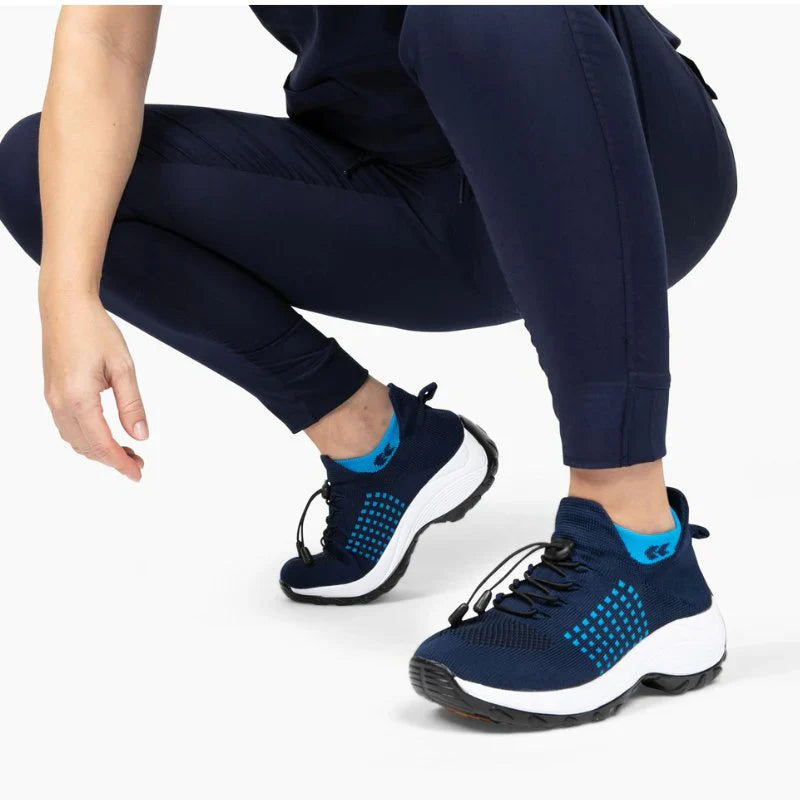 Ortho Stretch Cushion Shoes for Women - White Blue