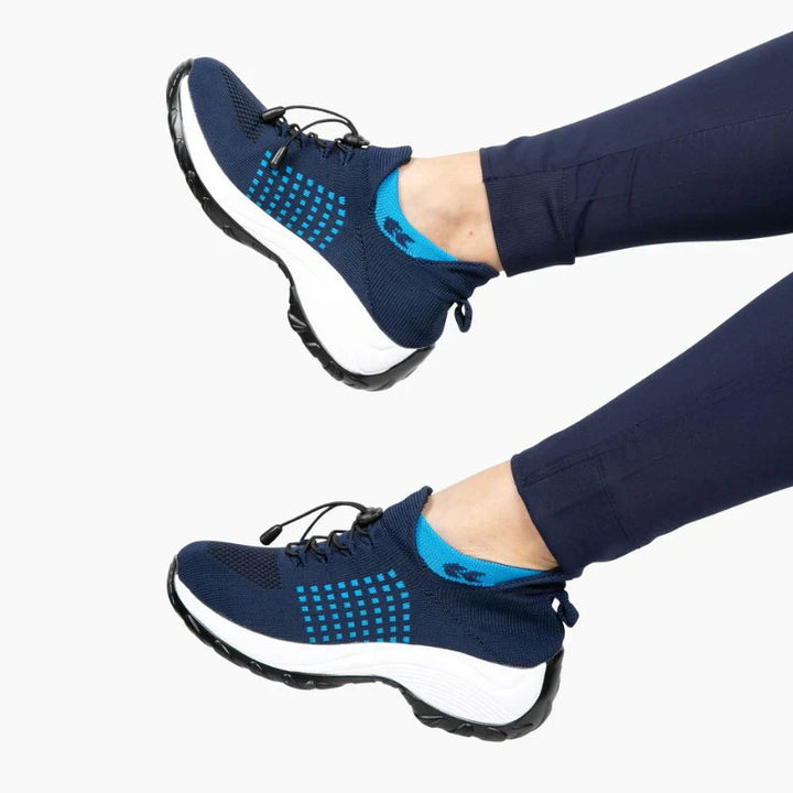 Ortho Stretch Cushion Shoes for Women - White Blue