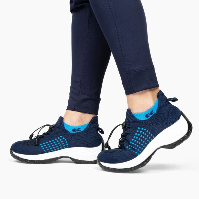 Ortho Stretch Cushion Shoes for Women - White Blue