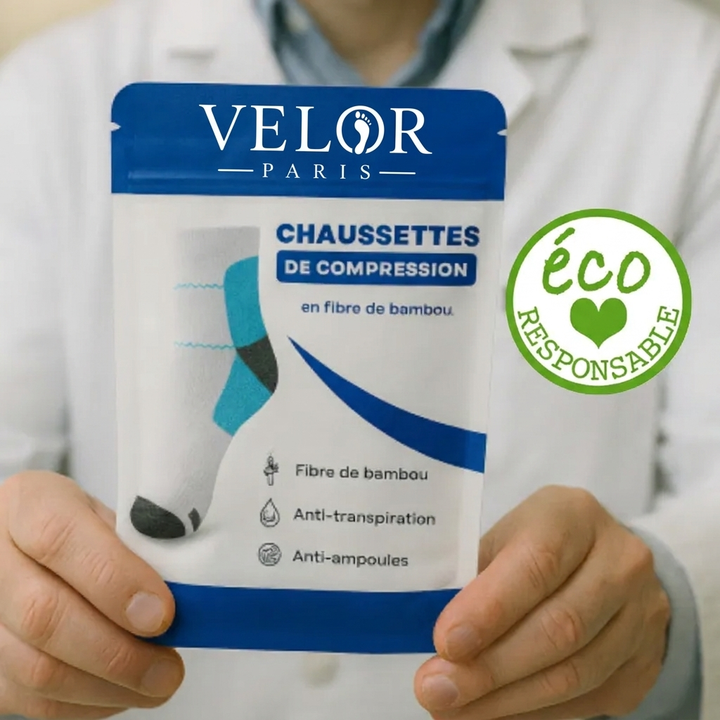 Chaussettes de Compression en Fibre de Bambou
